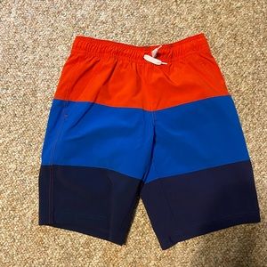 Boys colorful swim trunks